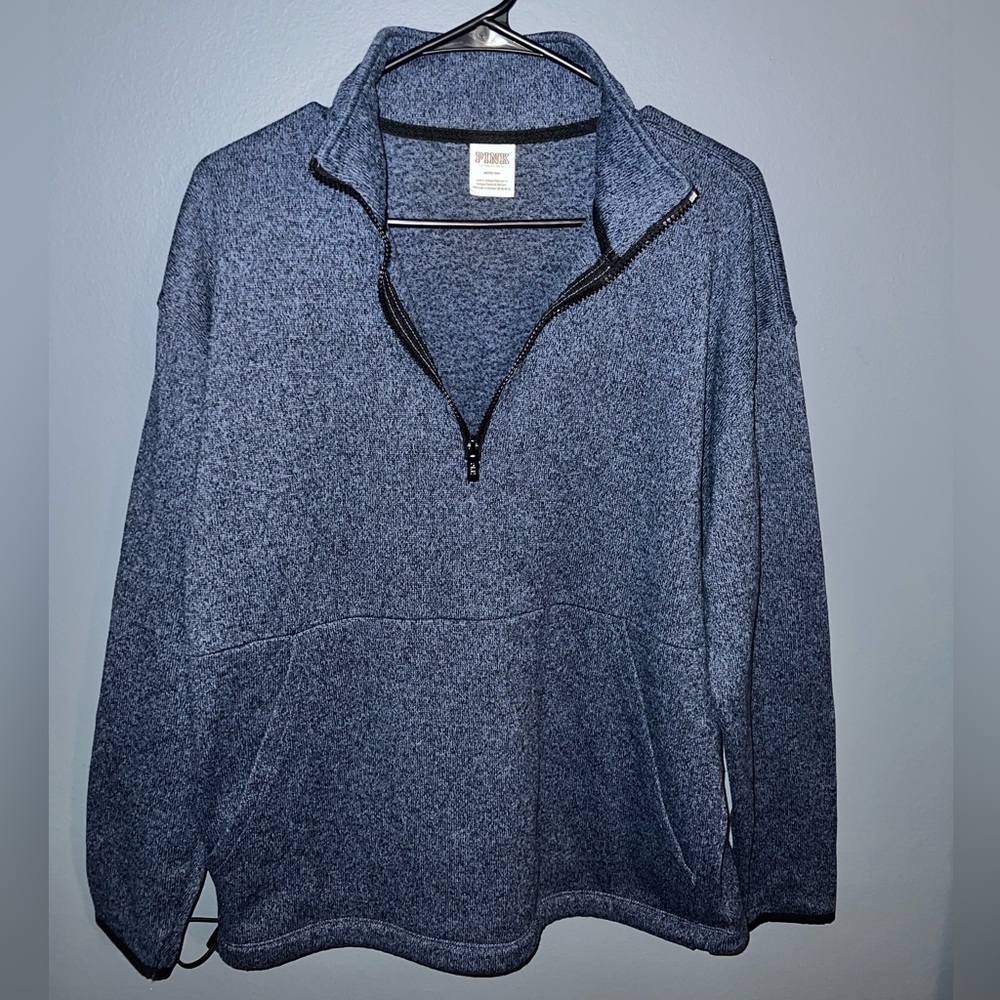 Victoria's Secret Pink Quarter Zip Sweatshirt size Medium sweatshirt - Picture 8 of 12